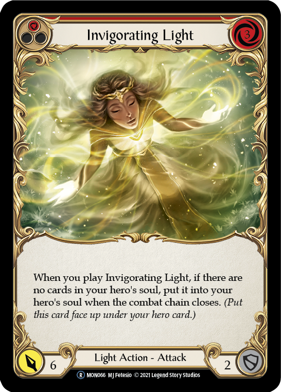 Invigorating Light (Red) (Rainbow Foil) [U-MON066-RF] Unlimited Rainbow Foil | Magic Magpie