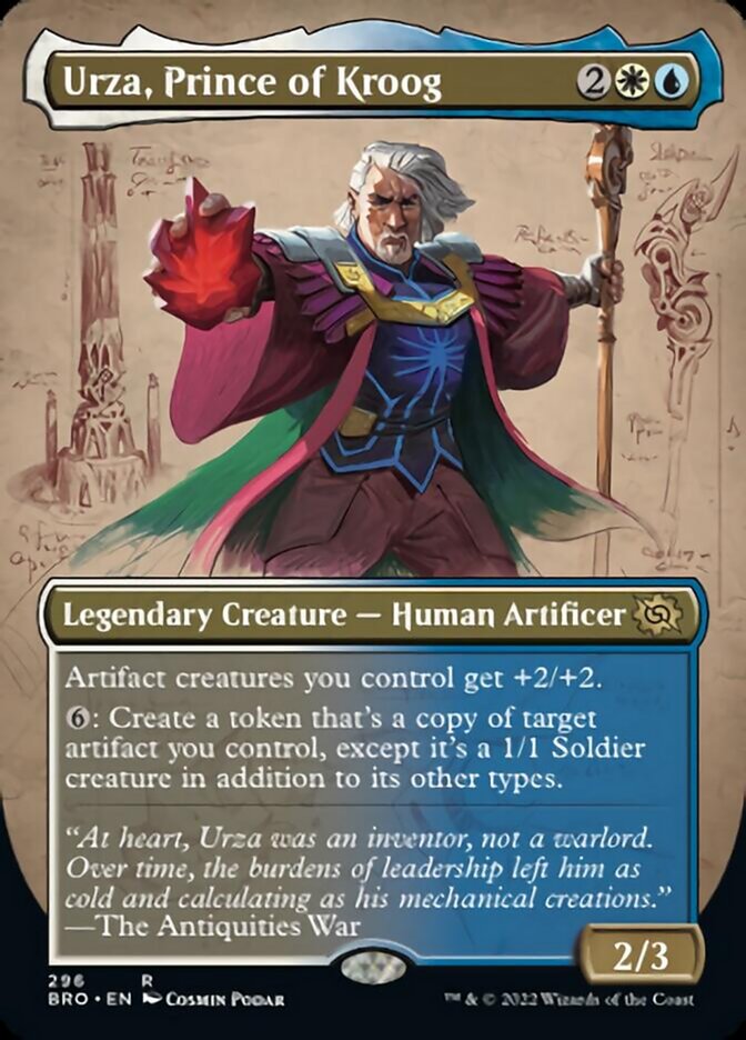 Urza, Prince of Kroog (Borderless Alternate Art) [The Brothers' War] | Magic Magpie