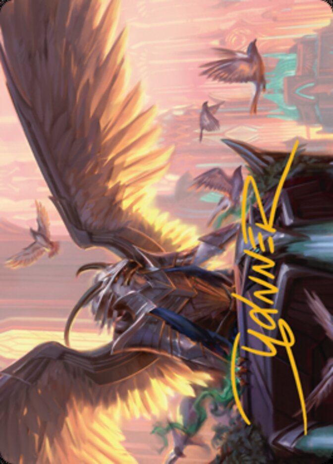 Falco Spara, Pactweaver 1 Art Card (Gold-Stamped Signature) [Streets of New Capenna Art Series] | Magic Magpie