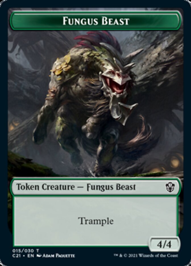 Demon // Fungus Beast Token [Commander 2021 Tokens] | Magic Magpie
