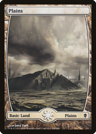 Plains (231) - Full Art [Zendikar] | Magic Magpie