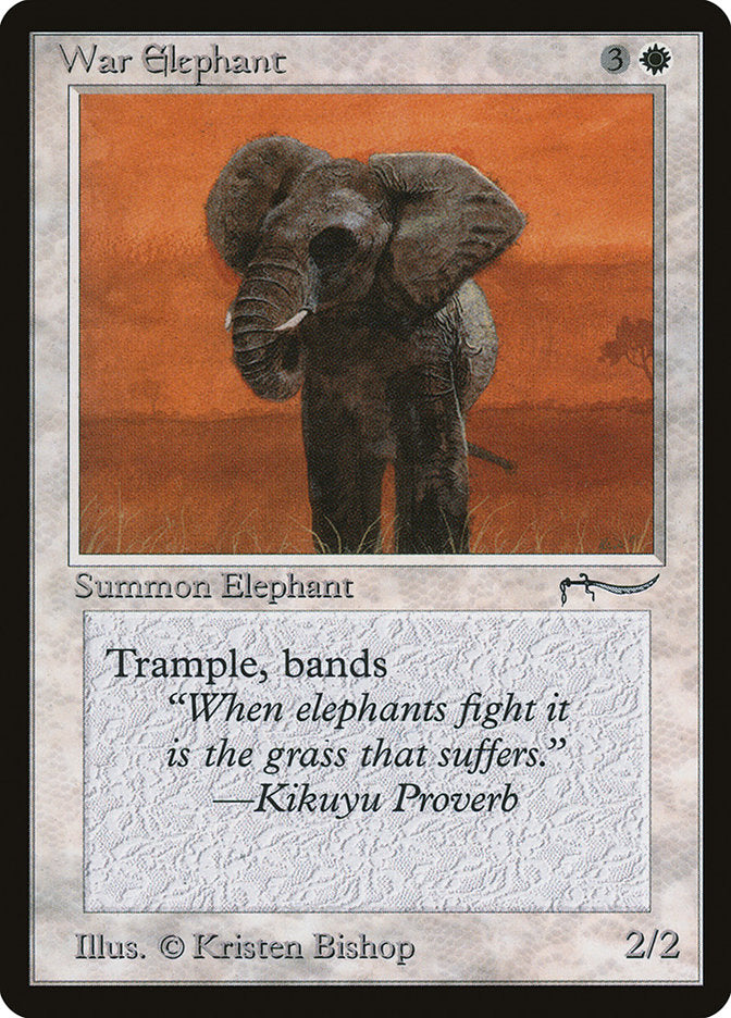 War Elephant (Dark Mana Cost) [Arabian Nights] | Magic Magpie