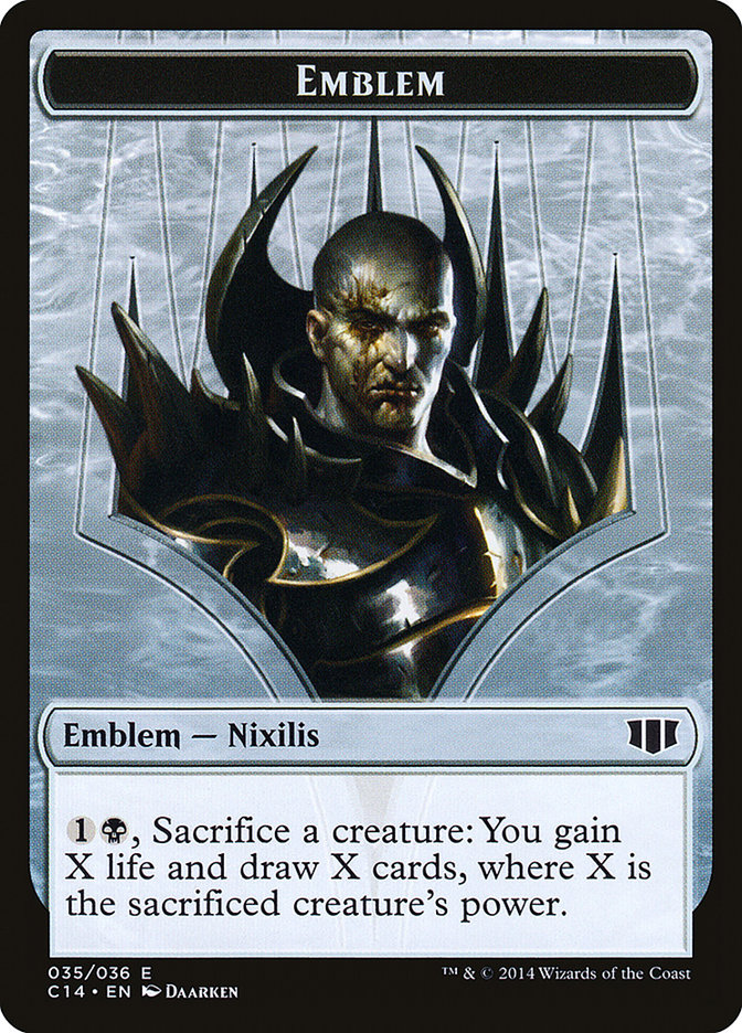 Ob Nixilis of the Black Oath Emblem // Zombie (016/036) Double-sided Token [Commander 2014 Tokens] | Magic Magpie