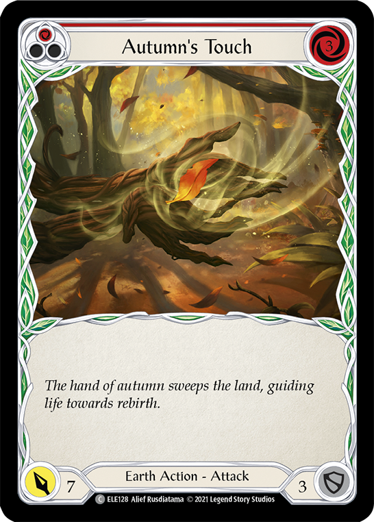 Autumn's Touch (Red) [ELE128] (Tales of Aria)  1st Edition Rainbow Foil | Magic Magpie