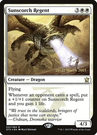 Sunscorch Regent [Dragons of Tarkir Promos] | Magic Magpie