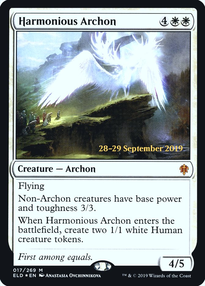 Harmonious Archon  [Throne of Eldraine Prerelease Promos] | Magic Magpie