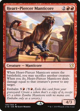 Heart-Piercer Manticore [Commander 2019] | Magic Magpie