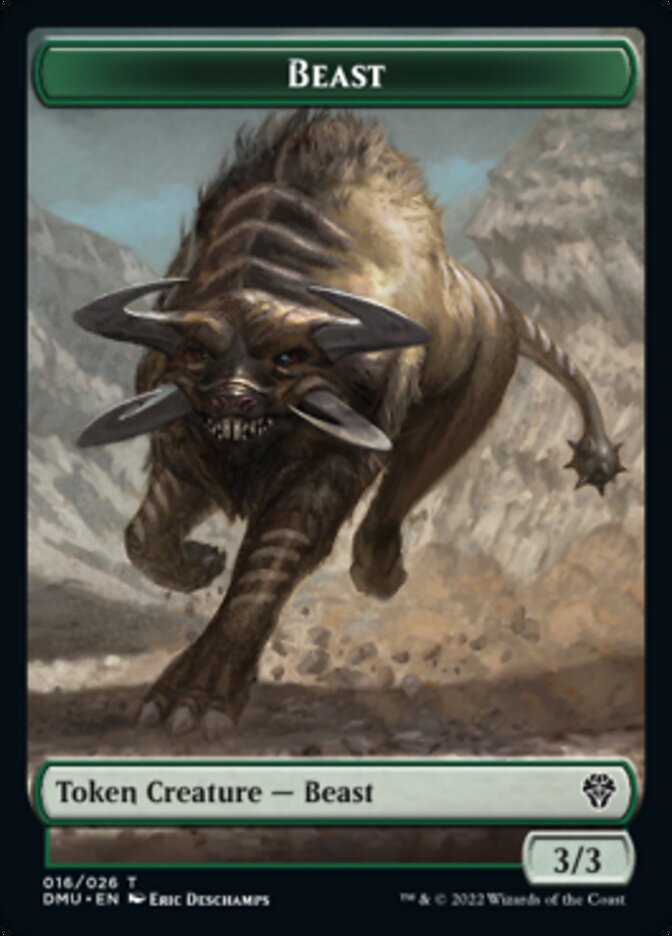 Kavu // Beast Double-sided Token [Dominaria United Commander Tokens] | Magic Magpie