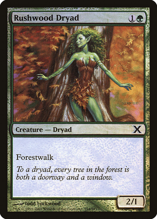 Rushwood Dryad (Premium Foil) [Tenth Edition] | Magic Magpie