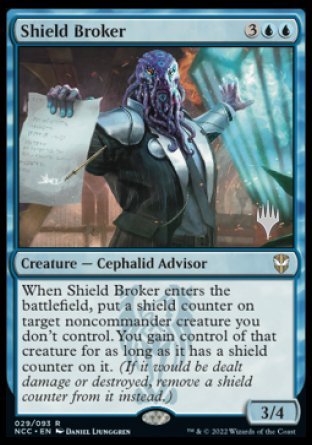 Shield Broker (Promo Pack) [Streets of New Capenna Commander Promos] | Magic Magpie