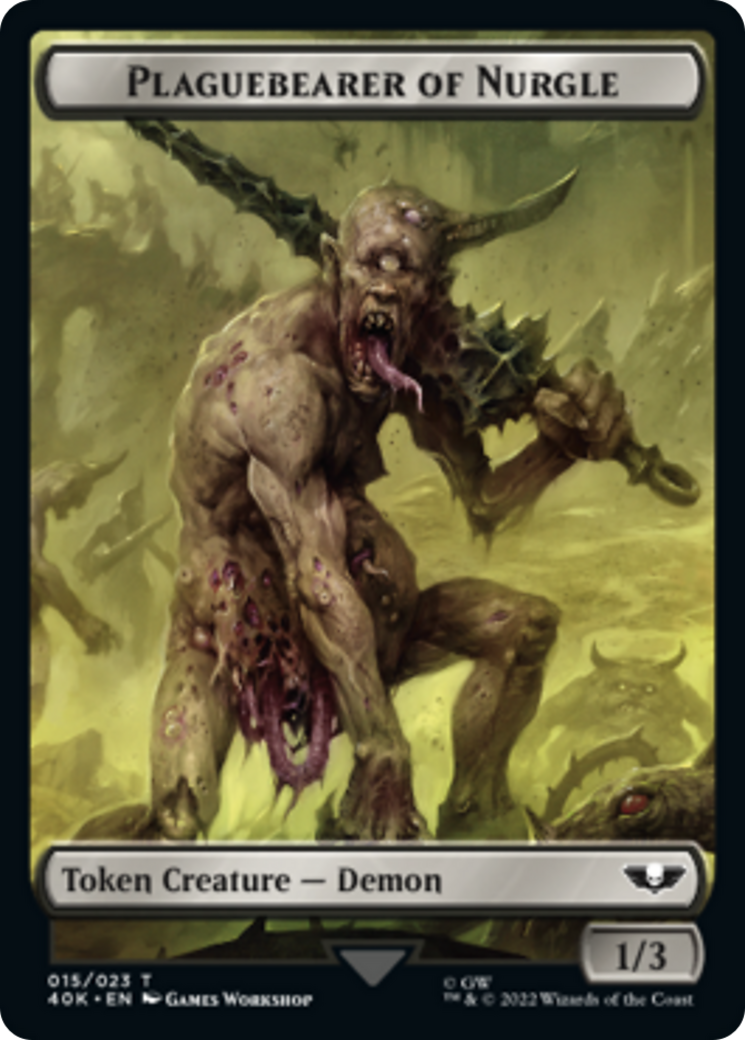 Spawn // Plaguebearer of Nurgle (Surge Foil) [Universes Beyond: Warhammer 40,000 Tokens] | Magic Magpie