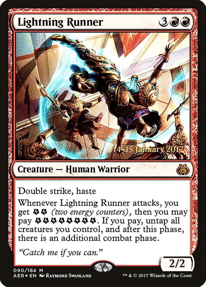 Lightning Runner  [Aether Revolt Prerelease Promos] | Magic Magpie