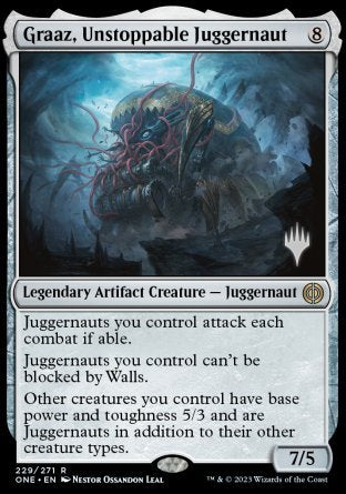 Graaz, Unstoppable Juggernaut (Promo Pack) [Phyrexia: All Will Be One Promos] | Magic Magpie