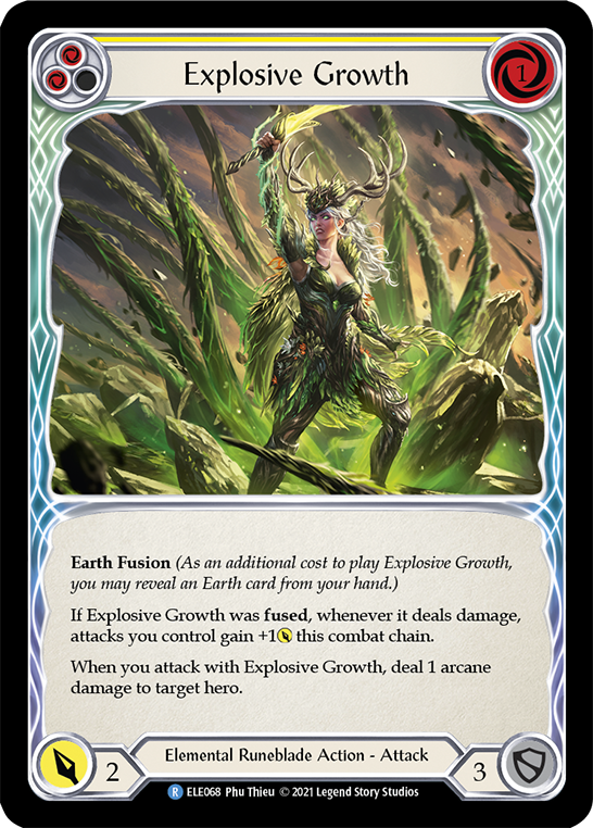 Explosive Growth (Yellow) [ELE068] (Tales of Aria)  1st Edition Rainbow Foil | Magic Magpie