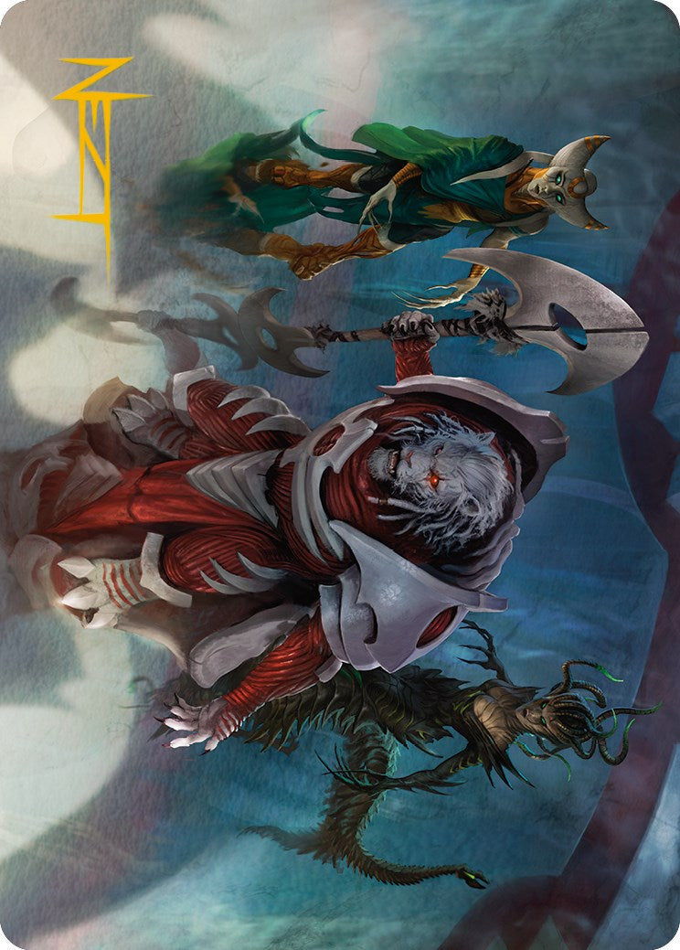 Norn's Decree Art Card (Gold-Stamped Signature) [Phyrexia: All Will Be One Art Series] | Magic Magpie
