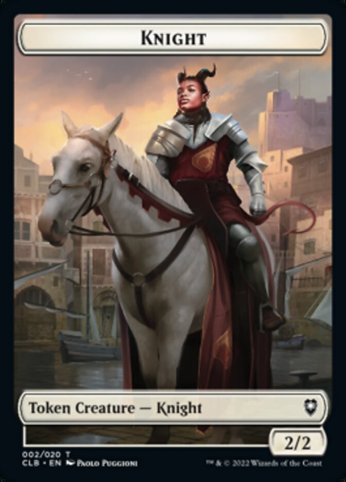 Treasure // Knight Double-sided Token [Commander Legends: Battle for Baldur's Gate Tokens] | Magic Magpie