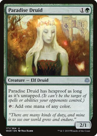 Paradise Druid [War of the Spark] | Magic Magpie