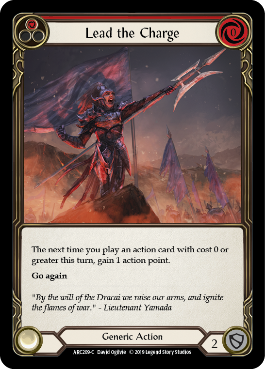 Lead the Charge (Red) [ARC209-C] 1st Edition Rainbow Foil | Magic Magpie