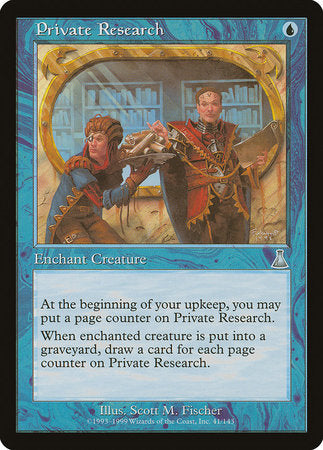 Private Research [Urza's Destiny] | Magic Magpie