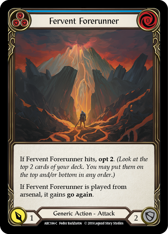 Fervent Forerunner (Blue) [ARC184-C] 1st Edition Normal | Magic Magpie