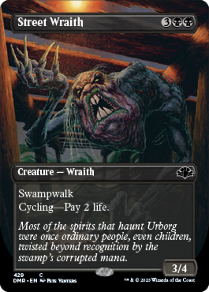 Street Wraith (Borderless Alternate Art) [Dominaria Remastered] | Magic Magpie