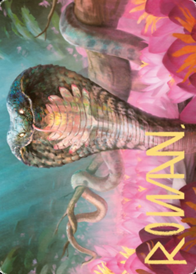 Lotus Cobra Art Card (Gold-Stamped Signature) [Zendikar Rising Art Series] | Magic Magpie
