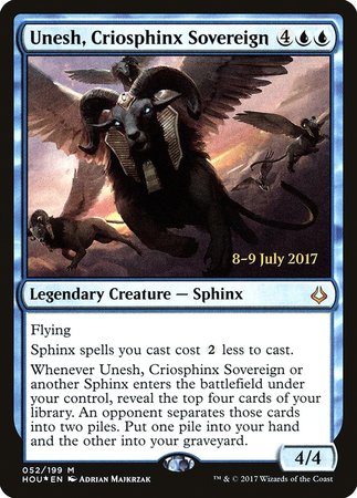 Unesh, Criosphinx Sovereign [Hour of Devastation Promos] | Magic Magpie