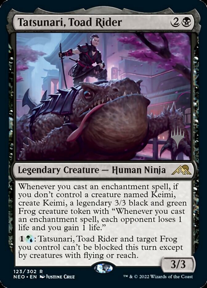 Tatsunari, Toad Rider (Promo Pack) [Kamigawa: Neon Dynasty Promos] | Magic Magpie