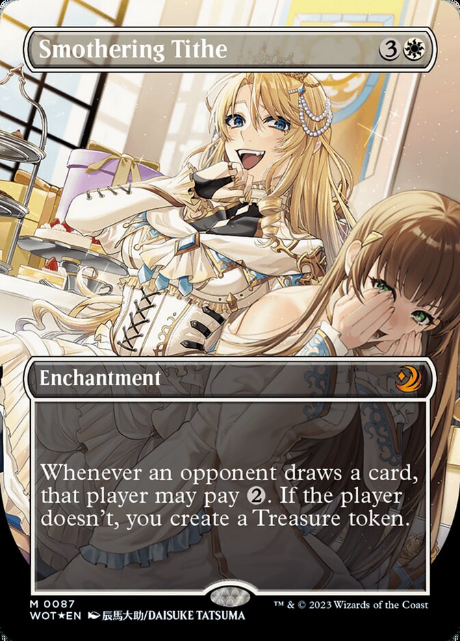 Smothering Tithe (Anime Borderless) (Confetti Foil) [Wilds of Eldraine: Enchanting Tales] | Magic Magpie