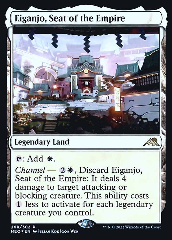 Eiganjo, Seat of the Empire [Kamigawa: Neon Dynasty Prerelease Promos] | Magic Magpie