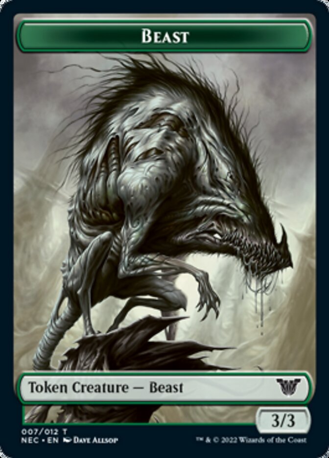 Beast // Treasure Double-sided Token [Kamigawa: Neon Dynasty Commander Tokens] | Magic Magpie