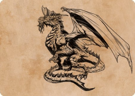 Ancient Silver Dragon Art Card (47) [Commander Legends: Battle for Baldur's Gate Art Series] | Magic Magpie