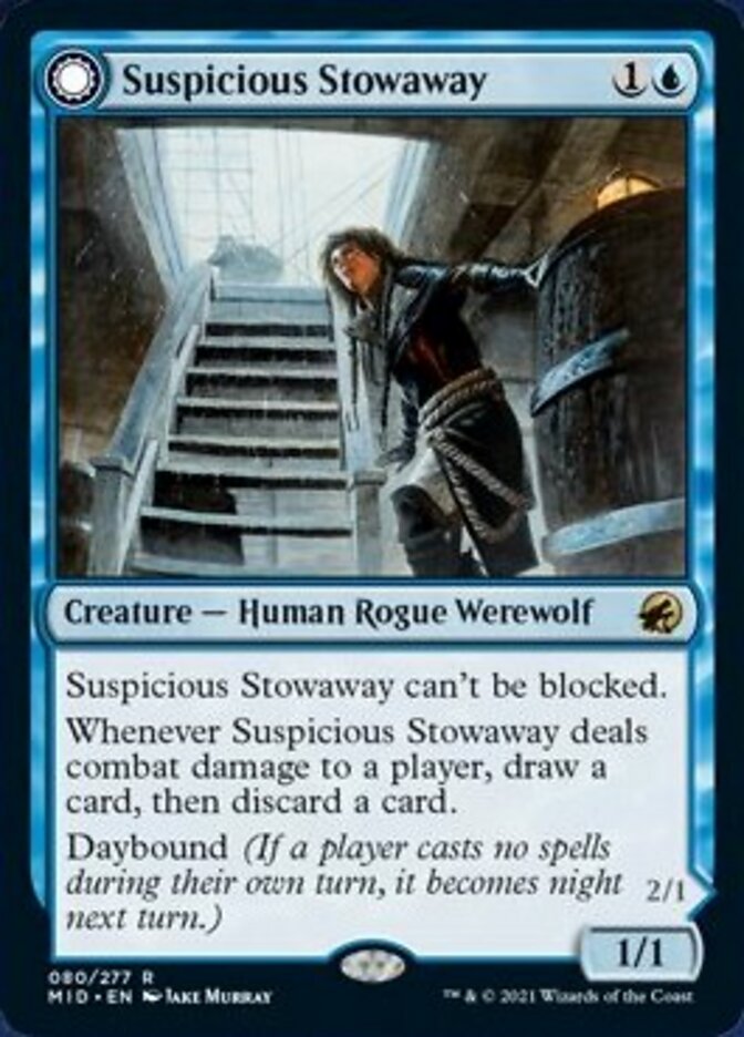 Suspicious Stowaway // Seafaring Werewolf [Innistrad: Midnight Hunt] | Magic Magpie