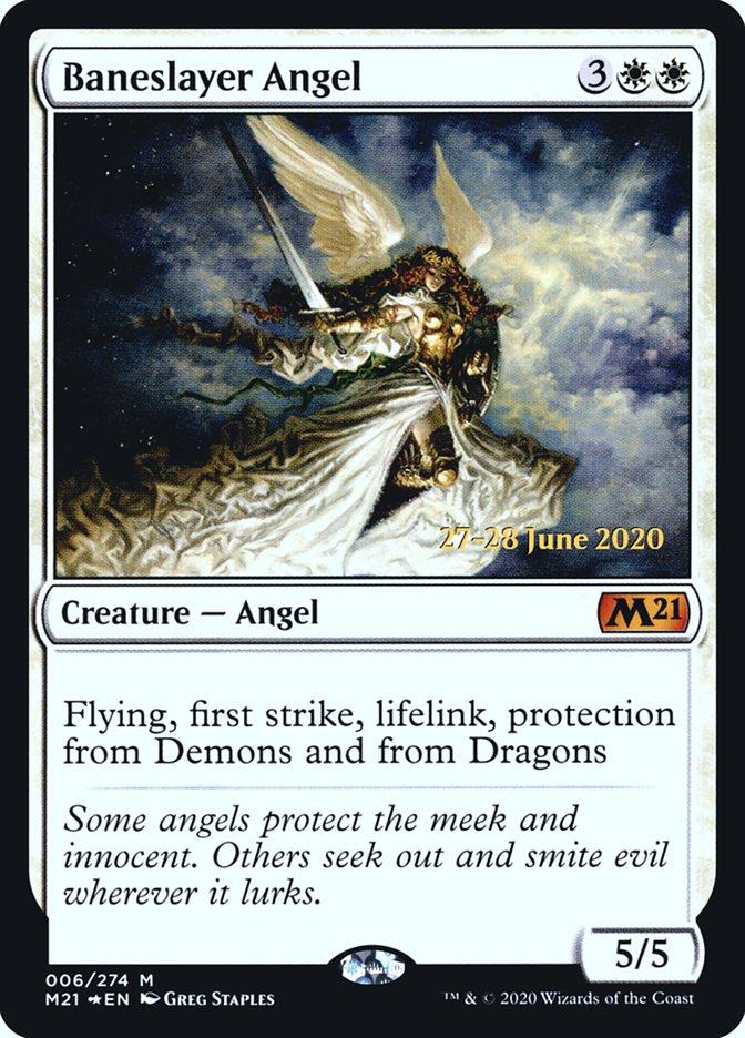 Baneslayer Angel  [Core Set 2021 Prerelease Promos] | Magic Magpie