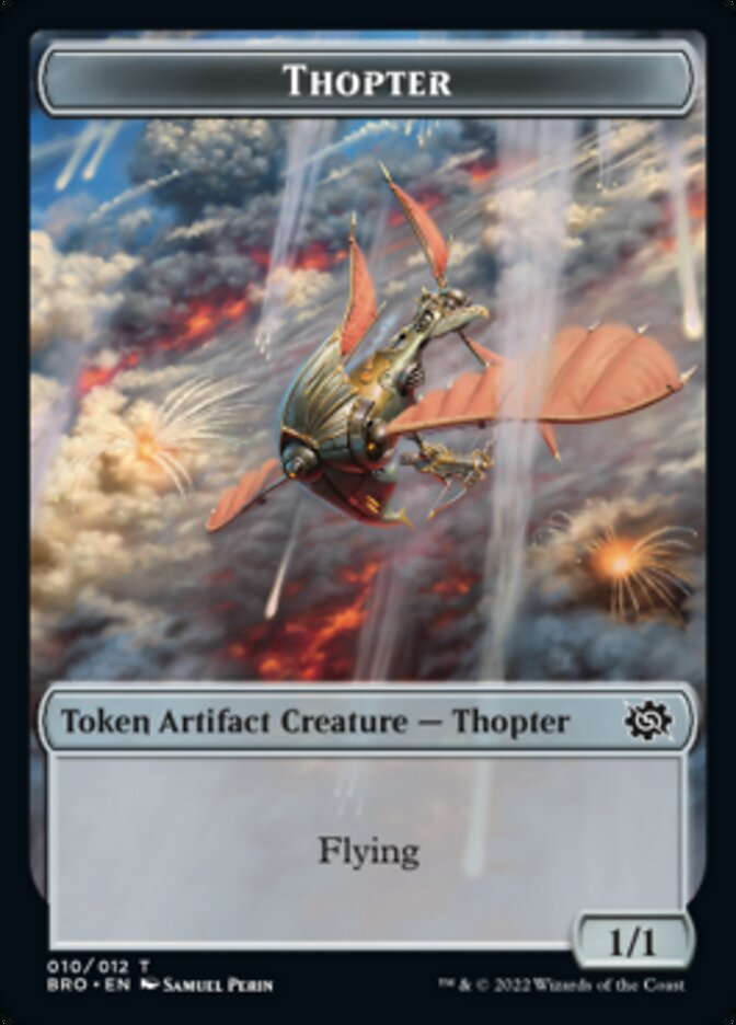 Thopter // Construct (005) Double-Sided Token [The Brothers' War Tokens] | Magic Magpie