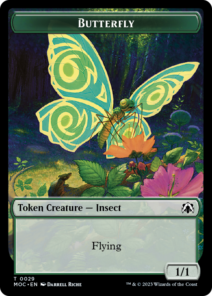 Butterfly // City's Blessing Double-Sided Token [March of the Machine Commander Tokens] | Magic Magpie