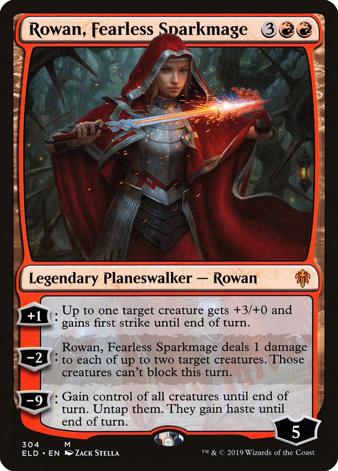 Rowan, Fearless Sparkmage [Throne of Eldraine] | Magic Magpie