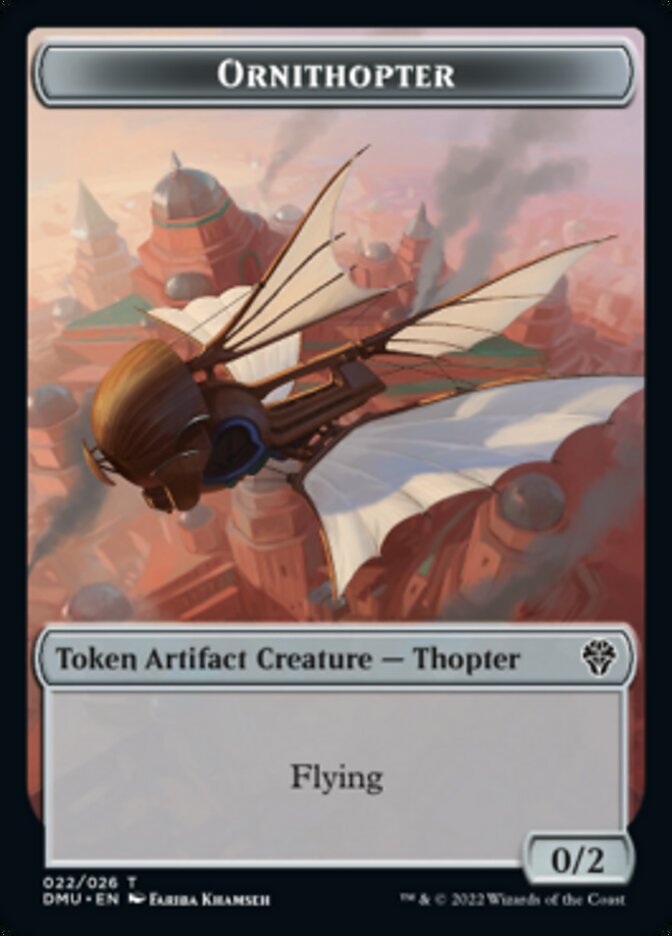 Bird (002) // Ornithopter Double-sided Token [Dominaria United Tokens] | Magic Magpie