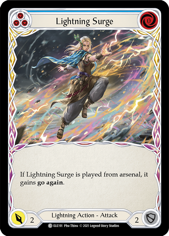 Lightning Surge (Blue) [ELE191] (Tales of Aria)  1st Edition Normal | Magic Magpie
