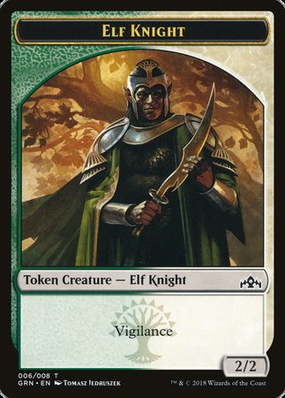 Elf Knight Token [Guilds of Ravnica Tokens] | Magic Magpie