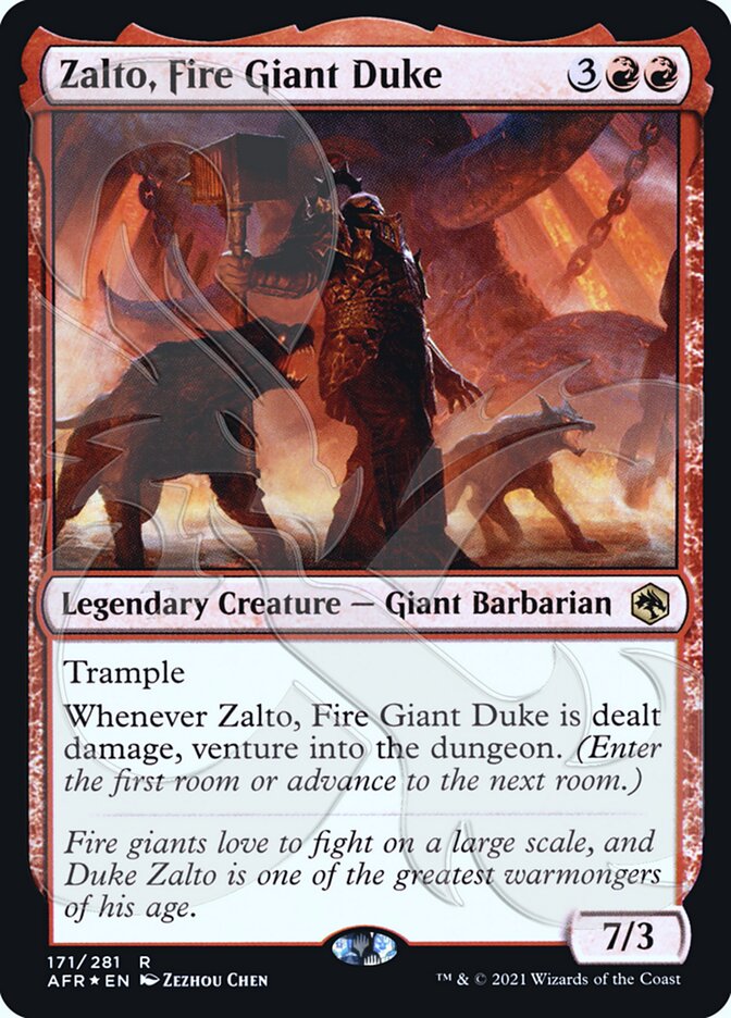 Zalto, Fire Giant Duke (Ampersand Promo) [Dungeons & Dragons: Adventures in the Forgotten Realms Promos] | Magic Magpie