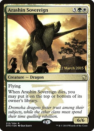 Arashin Sovereign [Dragons of Tarkir Promos] | Magic Magpie