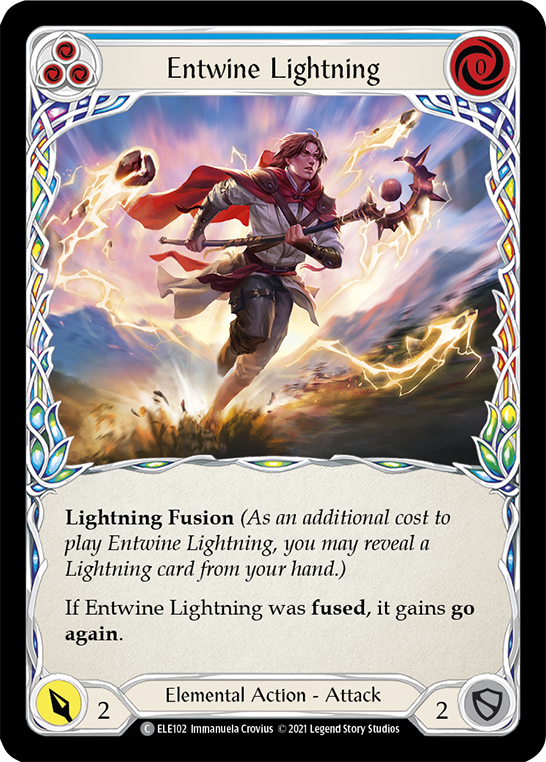 Entwine Lightning (Blue) [ELE102] (Tales of Aria)  1st Edition Rainbow Foil | Magic Magpie