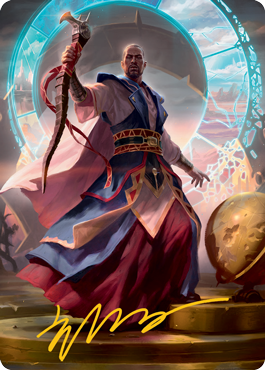 Teferi, Who Slows the Sunset Art Card (Gold-Stamped Signature) [Innistrad: Midnight Hunt Art Series] | Magic Magpie