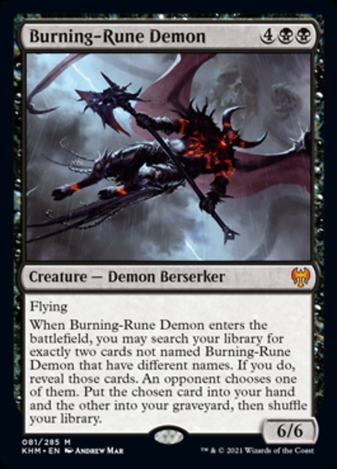 Burning-Rune Demon [Kaldheim] | Magic Magpie