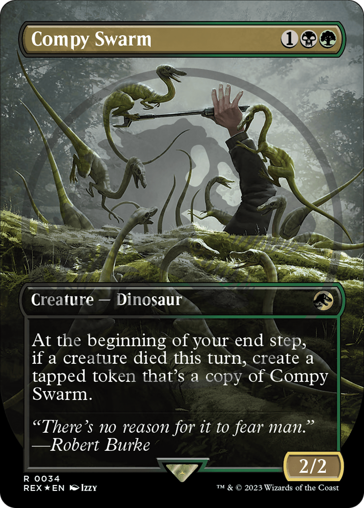 Compy Swarm Emblem (Borderless) [Jurassic World Collection Tokens] | Magic Magpie