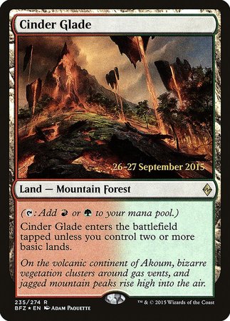 Cinder Glade [Battle for Zendikar Promos] | Magic Magpie