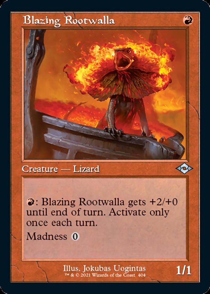 Blazing Rootwalla (Retro Foil Etched) [Modern Horizons 2] | Magic Magpie