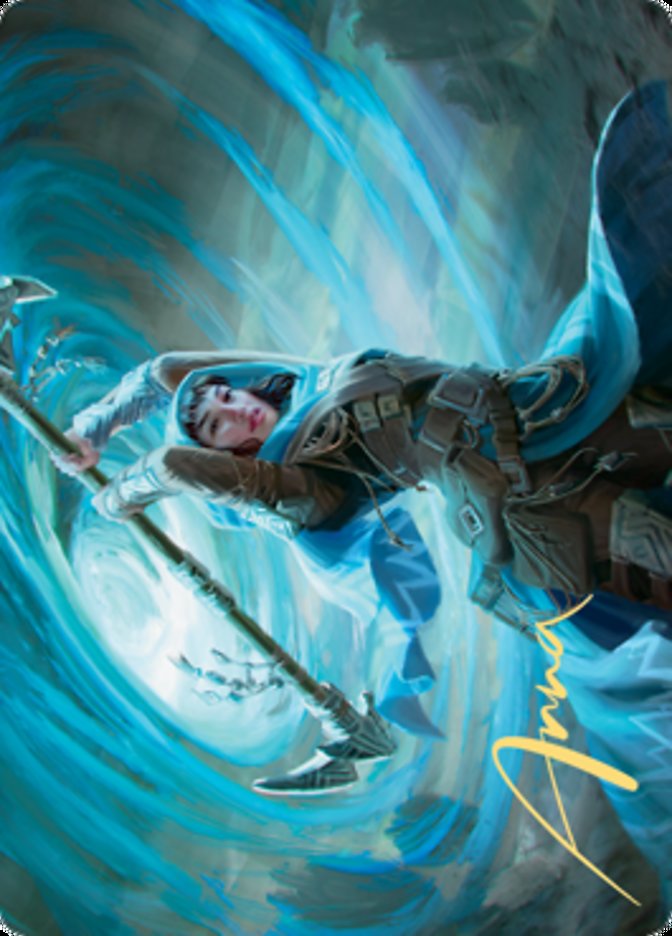 Sea Gate Stormcaller Art Card (Gold-Stamped Signature) [Zendikar Rising Art Series] | Magic Magpie