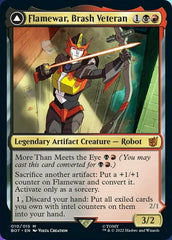 Flamewar, Brash Veteran // Flamewar, Streetwise Operative [Universes Beyond: Transformers] | Magic Magpie